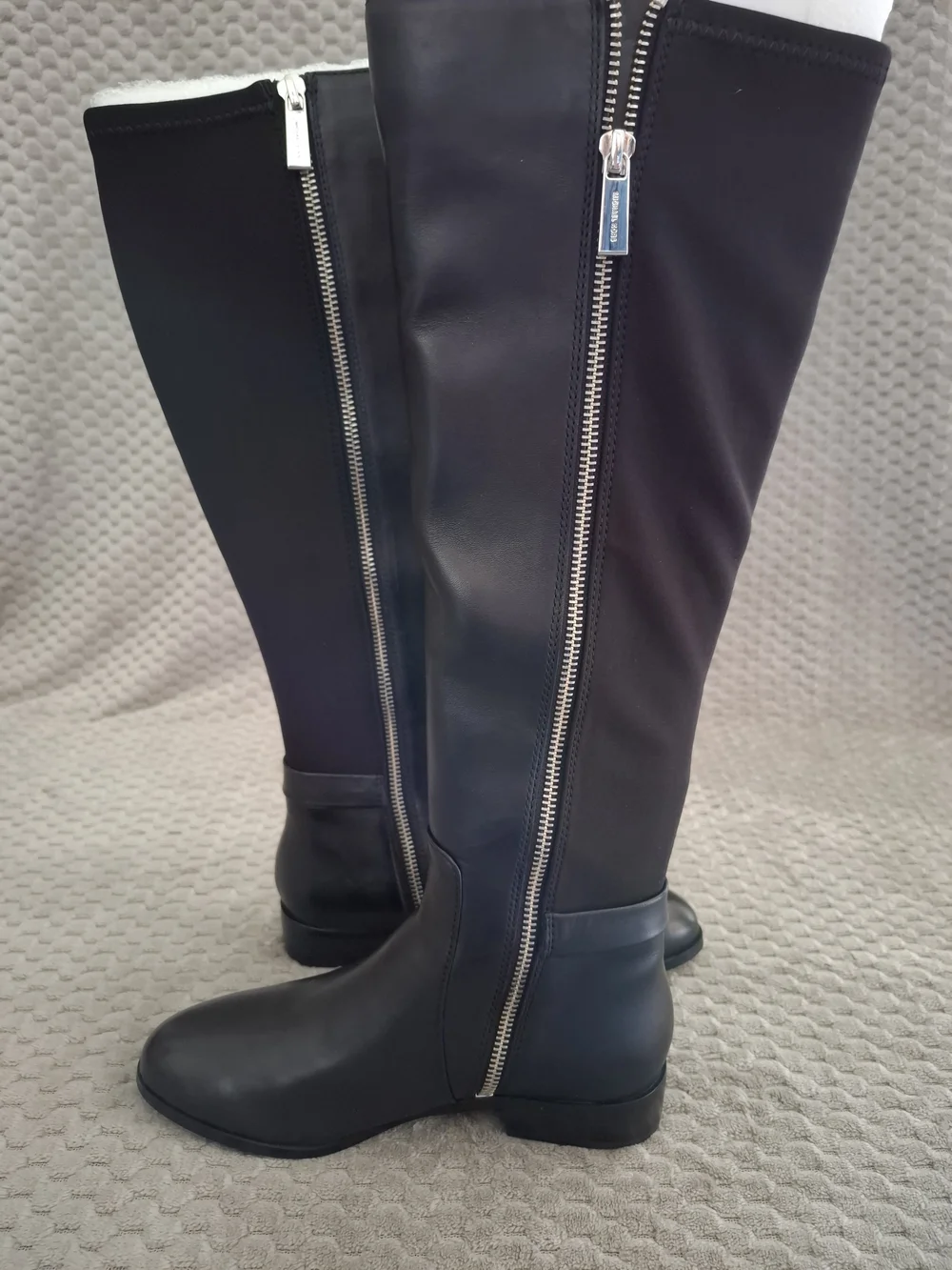 Michael Kors Hamilton Black Leather Tall Boots Size 5.5M